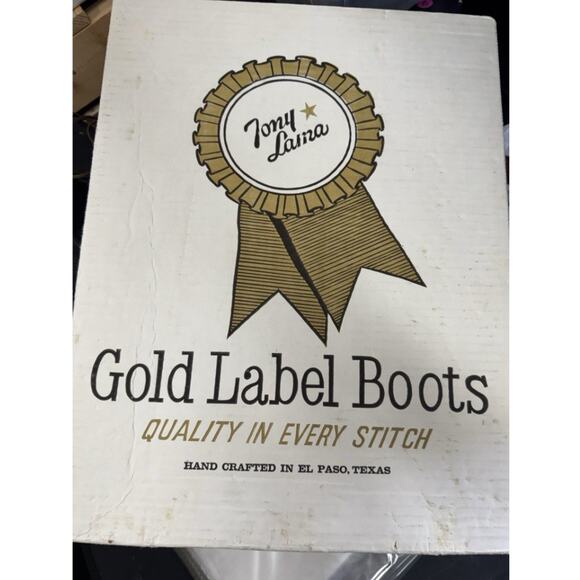 Gold Label TONY LAMA Mens Size 9 D Grey Leather Bockaroo Cowboy Western Boots - Picture 8 of 9